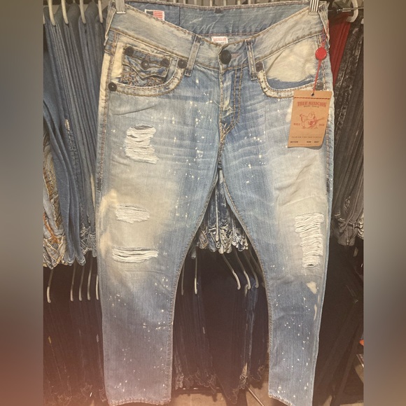 Rare! NWT’s! 🇺🇸Ricky Super T in “AZUL SAIL AWAY” wash True Religion size 30x34 - Picture 13 of 16